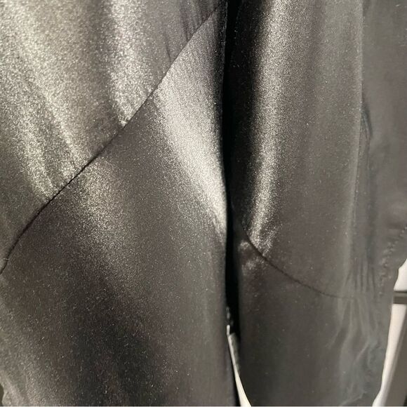 [4] Vintage Dark Grey Wool & Cashmere Pea Coat with Brown Buttons - Picture 8 of 12